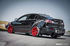 Mitsubishi Evo X Livery Art Print By Wrap-workz Canvas Collection - X-small Evo X Mitsubishi Evo Mitsubishi