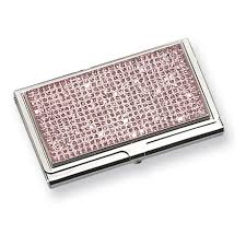 Vistaprint offers a wide range of business cards cases: Pink Glitter Business Card Holder Gift Items Corporate Chilson Jewelers