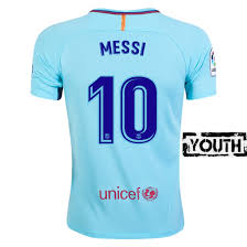 Purchase 17 18 Barcelona Lionel Messi Youth Away Soccer Jersey
