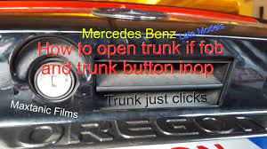 3) go to trunk, verify trunk could not be opened. How To Open A Mercedes Benz Trunk If The Fob And Inside Button Doesn T Work Youtube