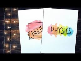 Project Heading Ideas Heading Designs Creative Heading And Title Physics English Youtube In 2020 Book Cover Diy Notebook Cover Design Heading Design