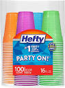 Amazon.com: Hefty Party On Disposable Plastic Cups, Assorted, 16 ...