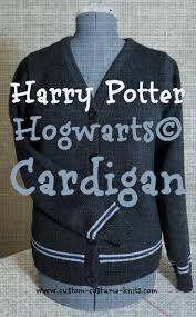 Ever wanted a hogwarts scarf to accompany your cosplay? Harry Potter Cardigan Sweater Custom Costume Knits