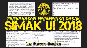We did not find results for: Simakui Pembahasan Matematika Dasar Simak Ui 2018 Kode 638 No 11 Sd 15 Youtube