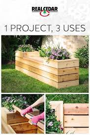 Pallets can be found at a very low price and even sometimes for free. Hidden Outdoor Storage Bench And Planter Made From Durable Cedar Outdoor Storage Bench Outdoor Projects Garden Storage