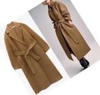 BELTED WOOL BLEND COAT - Light Camel Zara