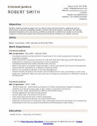 Criminal Justice Resume Samples Qwikresume