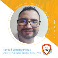 En el marco del aniversario del Centro Cívico queremos presentarte nuestro  personal y las funciones que desempeñan. Hoy conoceremos a Randall Sánchez  Porras. Randall trabaja en el Centro Cívico como funcionario del