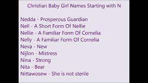 Names that start with b; Christian Baby Girl Names N Youtube