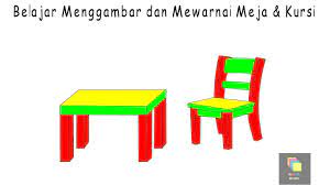 Proses mewarnai memang dirasa mengasyikkan karena anak dapat dengan bebas memadu padankan warna sehingga. Belajar Cara Menggambar Kursi Dan Meja Youtube