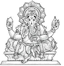 Covers crafted with textured banana bark and local leaves open to pages of natural rice straw paper waiting. Ganesha Coloring Pages Adult Lord Bal Loving Ganesha