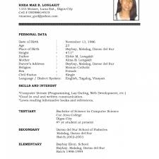 Word 2007 Word Document Fresher Resume Format Download In Ms Word