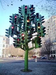 Facing A Red Light Street Art Traffic Light Sculpture Installation