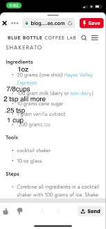 Shakerato Conversion Coffee Lab Blue Bottle Coffee Blue Bottle