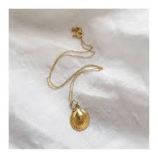 Gold Shell Necklace Seashell Necklace Shell Pendant Etsy Shell Charm Necklace Seashell Necklace Gold Charm Necklace