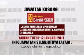 Universiti malaysia kelantan umk menawarkan jawatan kosong sebagai pegawai tadbir & pegawai teknologi maklumat. Jawatan Kosong Di Koperasi Bank Persatuan Malaysia Berhad 12 Januari 2017