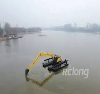 Floating Pontoon Amphibious Excavator for Factory ...