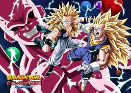 Gogeta (dark super saiyan 3) description. Hd Wallpaper Dragonball Gogeta And Gotenks Super Saiyan 3 Wallpaper Dragon Ball Z Wallpaper Flare