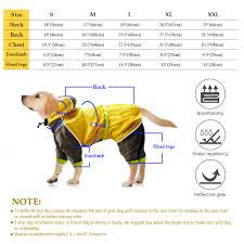 Dog Hooded Raincoat For Dogs Waterproof Reflective Pet Coat