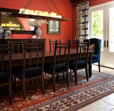 A difference in floor level between the kitchen and the dining room. Calabasas Spanish Colonial Home Mediterranean Dining Room Los Angeles By Blackband Design Houzz