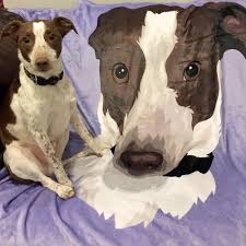 Put your pet's name or a picture of its face on this personalized dog blanket. Custom Dog Blankets Personalised Pet Photo Blankets Painted Art Portra Au Get Photo Blanket
