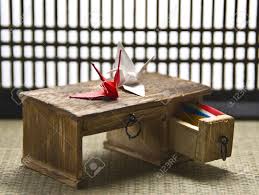 Here's a list of translations. Origami Desk In A Traditional Japanese Tatami Room Miniature Stock Photo Picture And Royalty Free Image Image 1179594