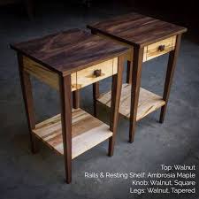 17 Square Shaker Inspired Nightstand End Table Side Etsy Maple Furniture Rustic Furniture Diy Furniture