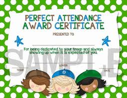 Perfect Attendance Certificate Printable Best Of 1000 Images About Girl Scout Stuff In 2020 Perfect Attendance Award Perfect Attendance Certificate Perfect Attendance
