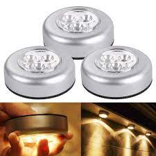 What is the price range for under cabinet lights? Le 3 Led Puck Light Bulbs Battery Powered Tap Light Warm White Puck Lights Led Puck Lights Wireless Night Light