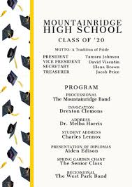 We've got classic birthday themed templates to go with any party theme, as well as plain customizable arts and crafts templates. Free Graduation Program Templates Adobe Spark