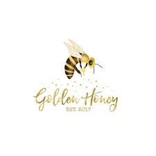 Queen bee logos with a gold look can use one solid color, bees also symbolize craft and cleanliness, bees eat something clean and put out something clean, logo shapes are also ideal to stay visible at. Gold Honey Bee Logo Golden Honey Logo Gold Farm Logo Hand Miel