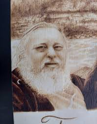 Double-sided wood burning barn owl art