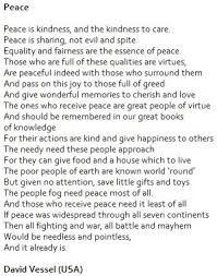 Poems For Peace In Our World Peace Poems Home Poem