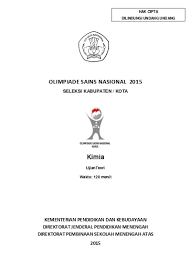 Soal dan pembahasan osk fisika 2016. Top Pdf Soal Seleksi Osn Tingkat Sekolah Kimia 1 123dok Com