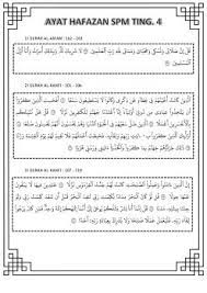 Ayat Hafazan Spm Kssm Ting 4 Dan 5 Azie Shaarani Flip Pdf Anyflip