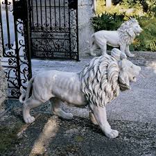 Lions Entryway Garden Statue Set 2 Outdoor Yard Home Decor Patio Lawn Figurine Designtoscano Animal Statues Lion Sculpture Sculpture