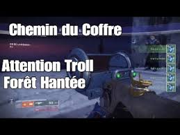 Vous devez fouiller un coffre dans la zone, peu importe où. Destiny 2 Foret Hantee Attention Troll Chemin Du Coffre Youtube