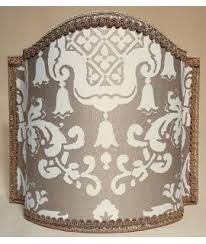 Maybe you would like to learn more about one of these? Venetian Lamp Shade Fortuny Fabric White Gold Carnavalet Pattern