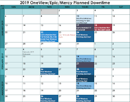 2019 Downtime Schedule Riverview Health Support Desk