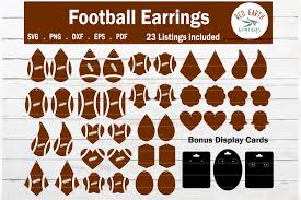 Valentine svg love quotes svg cat dog svg heart svg. Football Faux Earrings Template Graphic By Redearth And Gumtrees Creative Fabrica