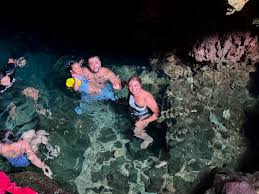 Zanzibar Day 2 Fukuchani ruins part 2 . Swimming in the cave, crystal cold  water! Was fun for sure and definitely worth it! . #caves #fukuchaniruins  #friendstrip #zanzibar #tanzania #holiday #travel #trip #caveswim