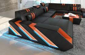 Ledercouch Als Wohnlandschaft Apollonia In Xxl Auch Mit Bettfunktion Sofa Design Modern Sofa Designs Living Room Sofa Design