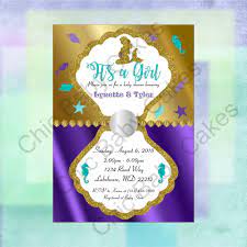 Printable Pregnant Mermaid Baby Shower Invitation Nepheryn Party