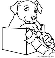 There is a long list of why dogs are such a wonderful companion to have, some of the reasons include their loyal nature, their loving disposition, and protective instincts. Puppy Christmas Coloring Pages Christmas Animals Coloring Pages Coloring Pages For Kids And Adults