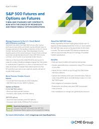 The contract expires every quarter on the 3rd friday of march, june, september and december with each expiration month denoted by an h, m. Http Www Itg Futures Com Images 2018 Pdf Sandp 500 Futures Options Pdf