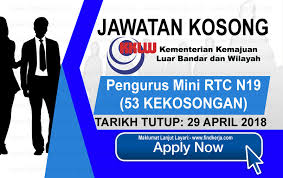 Kementerian pembangunan luar bandar adalah merupakan sebuah kementerian yang bertanggungjawab terhadap kemajuan luar bandar di bawah kerajaan malaysia. Kerja Kosong Kklw Kementerian Kemajuan Luar Bandar Dan Wilayah 29 April 2018 Jawatan Kosong Kerajaan Swasta Terkini Malaysia 2021 2022