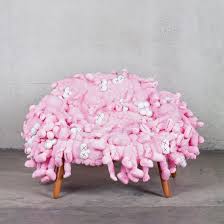 Kaws And Campanas Collaborate On Pink And Black Soft Toy Chairs Toy Chair Plush Chair Plush Furniture