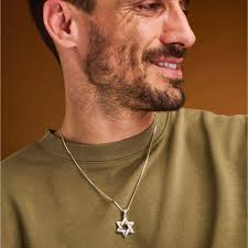 Star Of David Necklace Men Silvery Tone Stainless Steel Link Chain  Necklaces For Men Star Of David Pendants Stainless Steel Star Fashion  Necklaces & Pendants