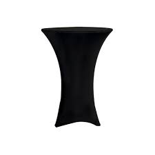 30 Inch Highboy Cocktail Round Stretch Spandex Table Cover Black Table Covers Fitted Table Cover Round Table Covers