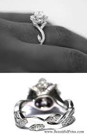 Blooming Work Of Art Milgrain Flower Rose Lotus Diamond Engagement Ring Semi Mount Setting 18k White Gold Fl07 Patented Rose Wedding Rings Wedding Rings Jewelry